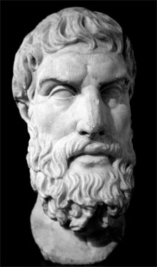Marble bust of Epicurus